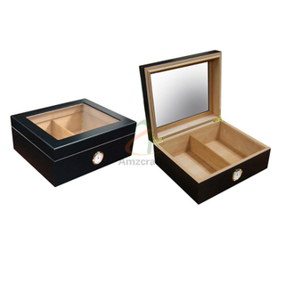 Solid Wood Wedding Cigar Box Custom Humidor Box with Hygrometer Groomsmen Gifts Customized Size Wholesale
