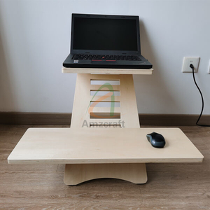 Birch Plywood Wood Study Stable Height Adjustable Laptop Computer Desk