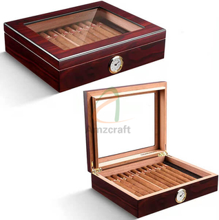 Custom Cedar Humidor Gift Set for Father's Cigars Box