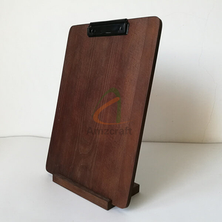 Clipboard Writing Board A4 Paper Wood Menu Holder Customized Logo