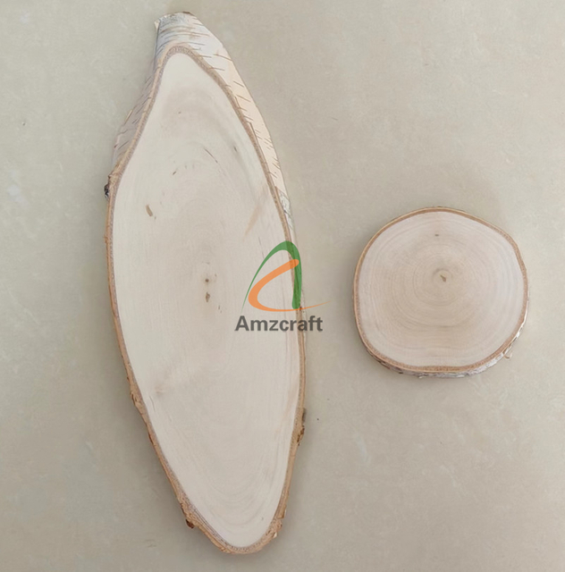 Wooden Cutout Round Oval Discs Sand Smoothly Tree Slab Customized Size Ready to DIY