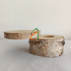 Natural Birch Log Wood Ring Box Jewelry Gift Package Wedding Ring Holder