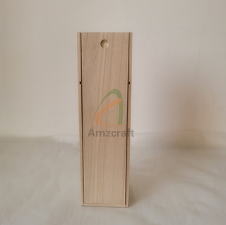 Wood Single Wine Bottle Box Wholesale Natural Color