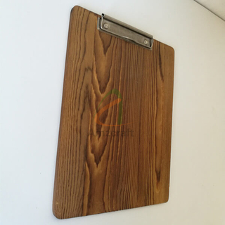 Wooden Clipboard A4 Customized Wholesale Menu Holder with Match Stand Restaurant Writing Board