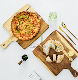 Acacia Wood Pizza Peel Paddle Factory Direct Serving Board Best Price Wholesale