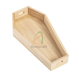 Plain Color Pine Wood Coffin Tray Great for Kids DIY Decoration Halloween Party Decoration