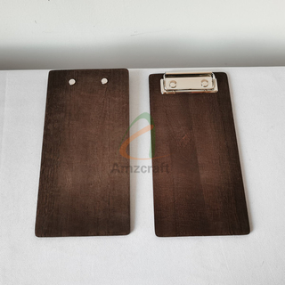 Walnut Color Wood Check Presenter Bill Menu Holders Clip Board Wholesale