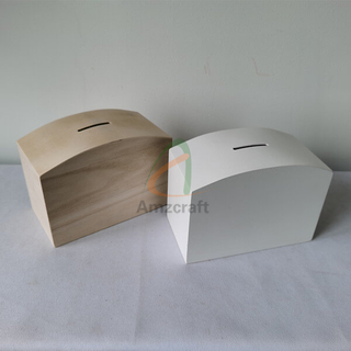 Custom Paulownia Wood Piggy Bank Small Money Box with Sliding Lid