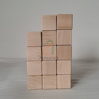 Wood Buliding Block Cubes Maple Solid Wood Custom Size