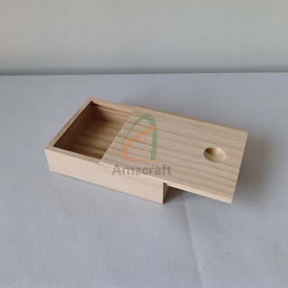 Buy Artistic Wood Box with Sliding Lid Pine Solid Small Size Box from China