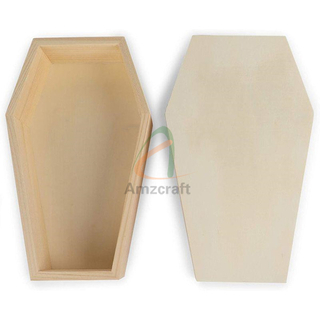 Natural Pine Wood Coffin Tray for DIY Decoration Custom Size Wholesale