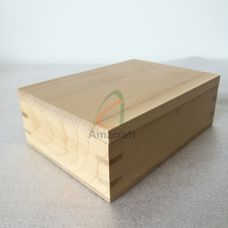 Maple Wood Picture Photo USB Memory Gift Packaging Storage Box with Cutting Corner