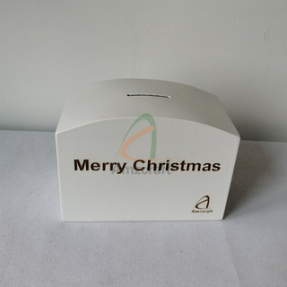 White Color Personalised Wood Money Box Customized Laser Logo