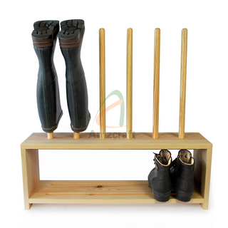 Wood Boots Rack Custom Pine Wood Display Home Organizer