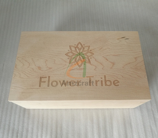 Stained Color Maple Wood Picture Memory Gift Packaging Storage Box Custom