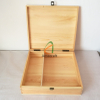 Wooden Christmas Box Gift Storage Organizer Stash Case with Two Compartments Pine Wood Customized Size Wholesale China