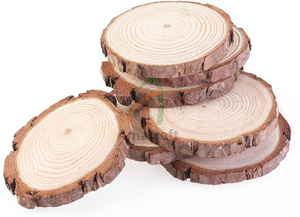 Round Wood Tree Log Slices Coaster Ready to Engrave Decoration