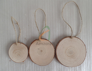 Wholesale Round Fir Wood Log Slice Coaster Tree Wall Art Decoration Great for DIY Ornaments